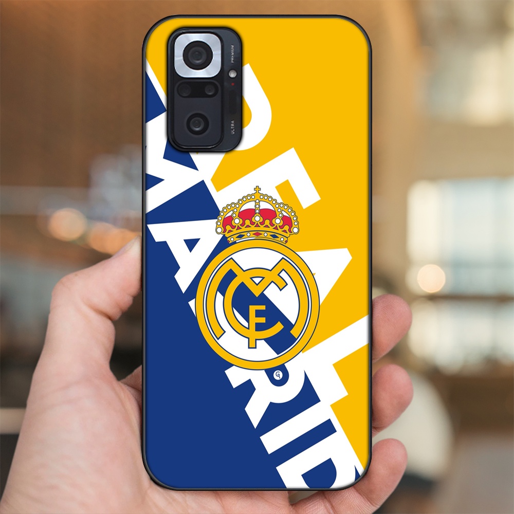 Ốp lưng Xiaomi Redmi Note 10 Pro viền đen in hình Real Madrid