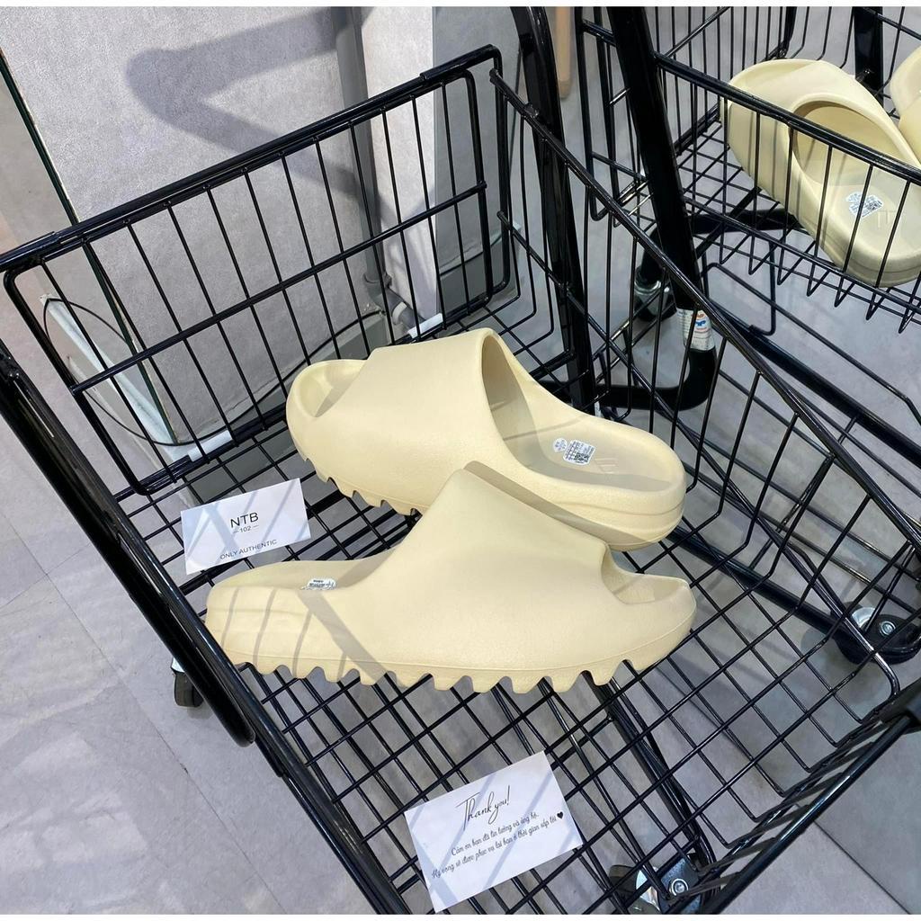 Dép quai ngang nam màu be vàng vân nhám cao 5cm Mẫu mới nhất Hot 2023, Dép das yz slide đế cao su non Form dáng thể thao