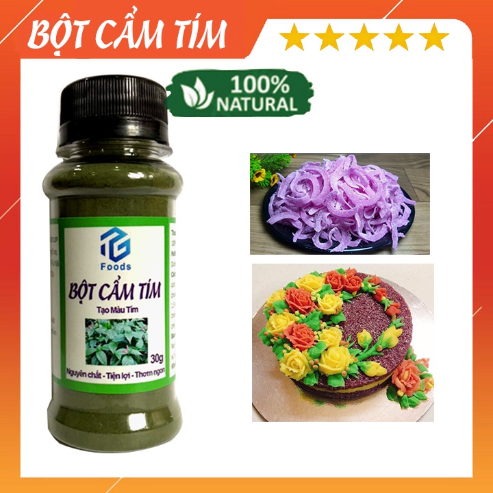 Bột lá cẩm tím tạo màu bánh, thạch, xôi 30g TG FOODS