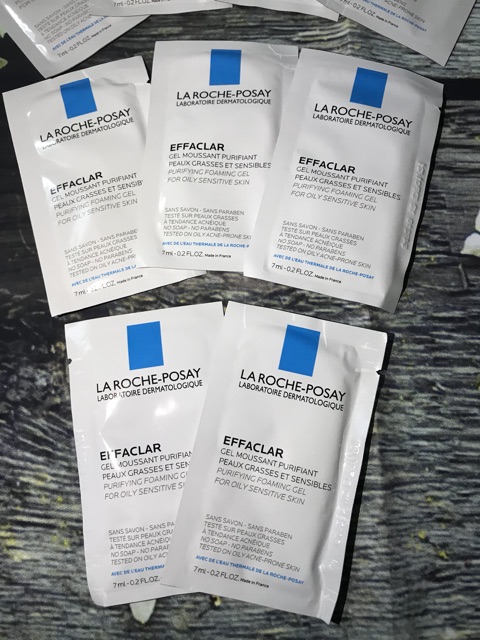 Sample Gói Gel Rửa Mặt Cho Da Dầu - Da Hỗn Hợp Dầu LarochePosay Effaclar Gel