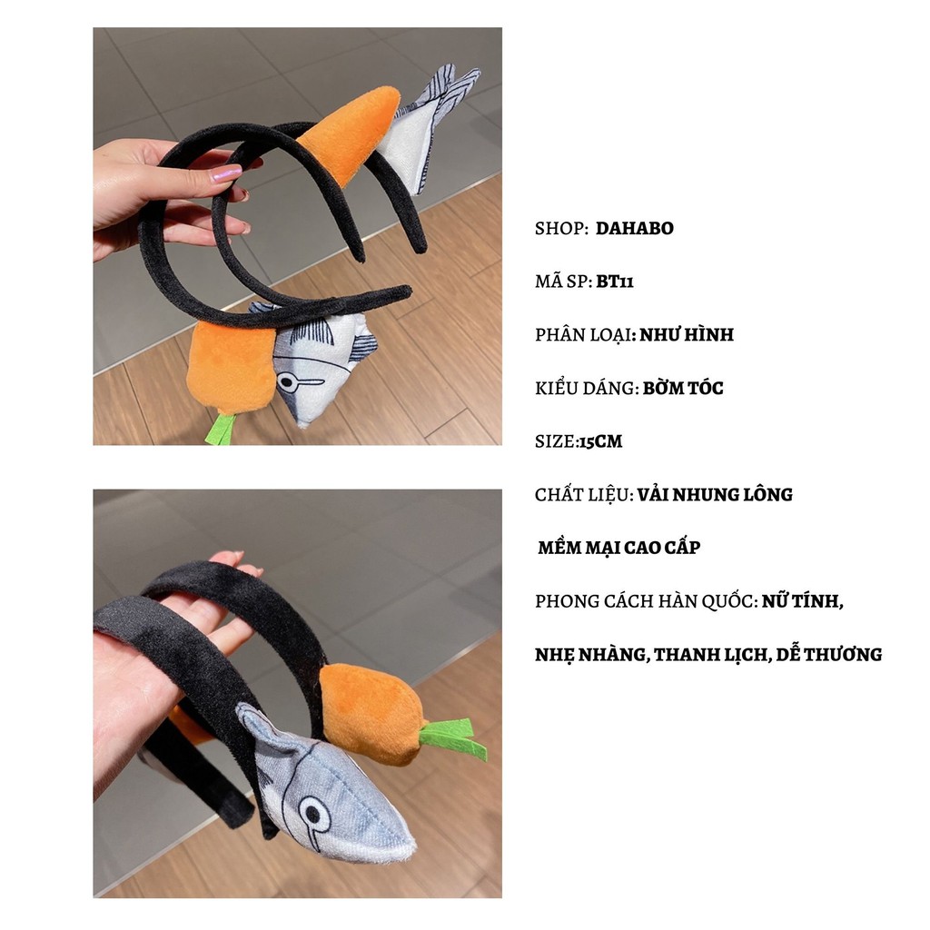 Bờm Tóc Cài Tóc Nữ Hàn Quốc Hình Chú Cá Cute Dễ Thương DAHABO BT15