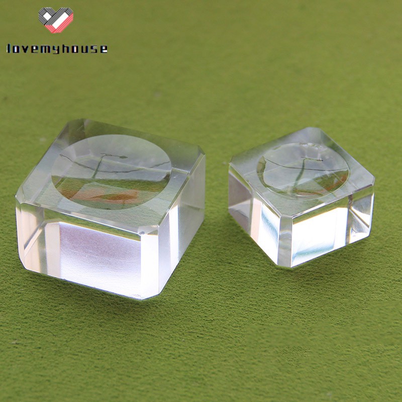 Đế trưng bày quả cầu pha lê trong suốt bằng nhựa/gỗ tiện dụng