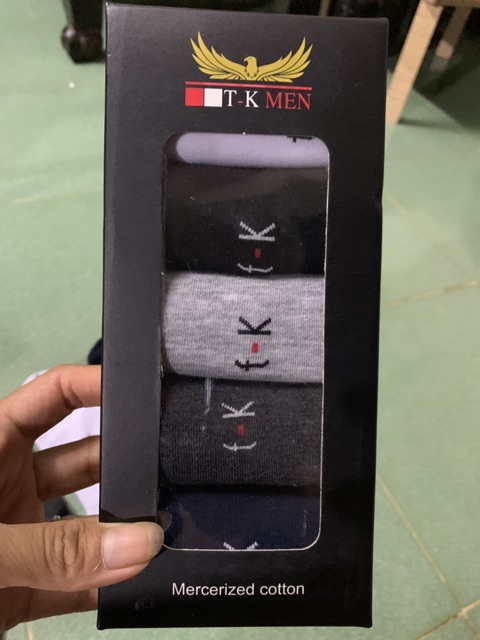 Hộp 5 đôi tất chống thối T-KMEN cao cấp cổ ngắn