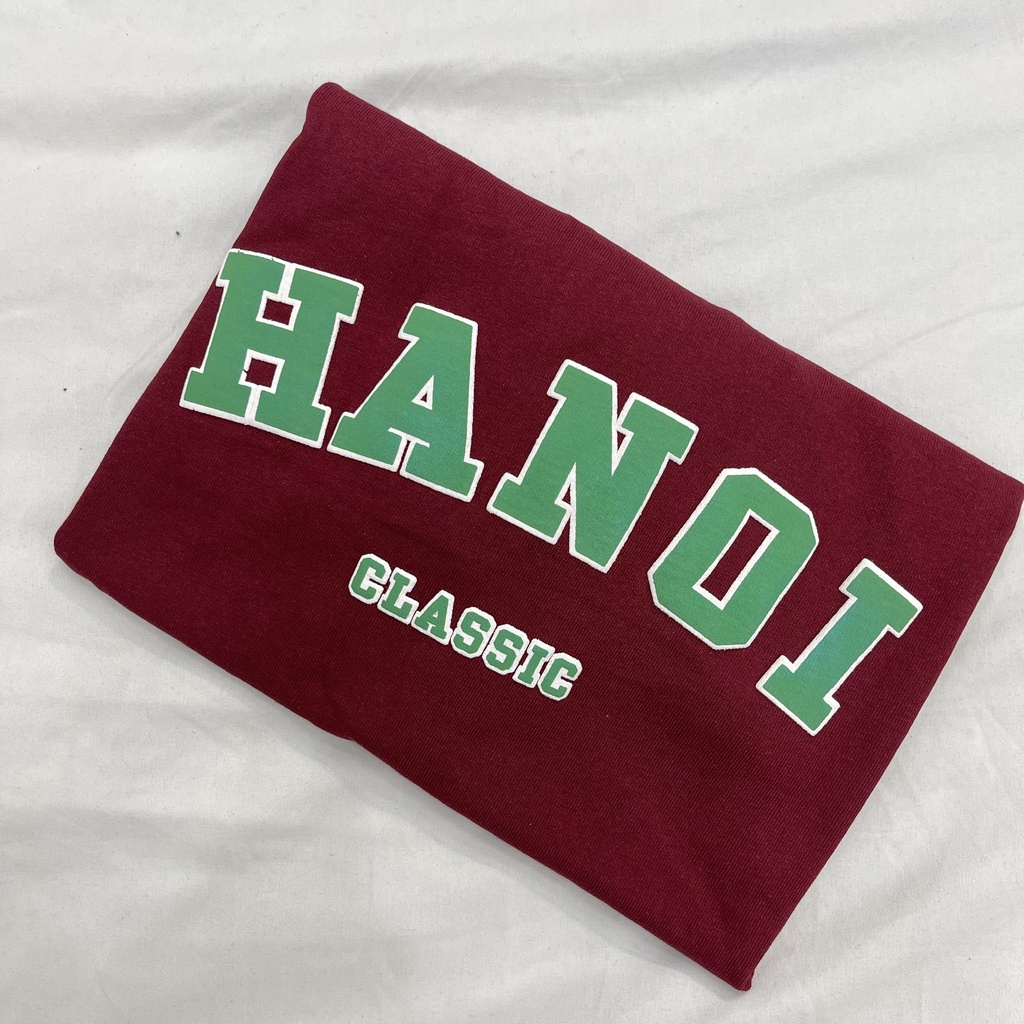 Áo thun 3158 tay lỡ nam nữ Hanoi, áo phông unisex form rộng cotton oversize- Linh Top