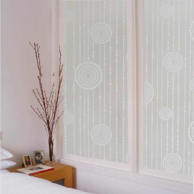 Decal giấy dán kính - vòng tròn trắng