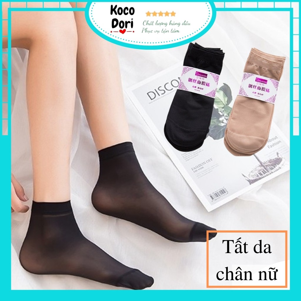 Tất da chân nữ cổ ngắn, co giãn, siêu dai, siêu mềm mịn (Mua 2 giảm 20%)