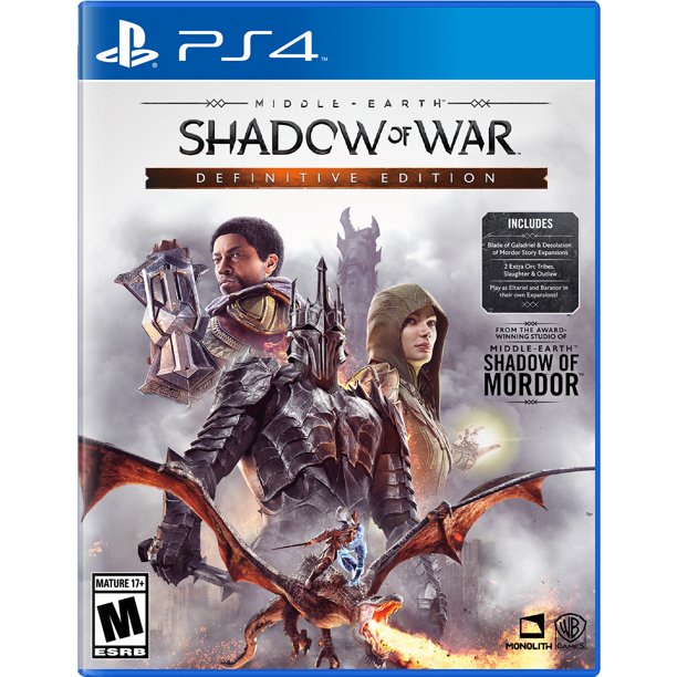 Đĩa Game PS4 Middle Earth: Shadow of War Definitive Edition Hệ US