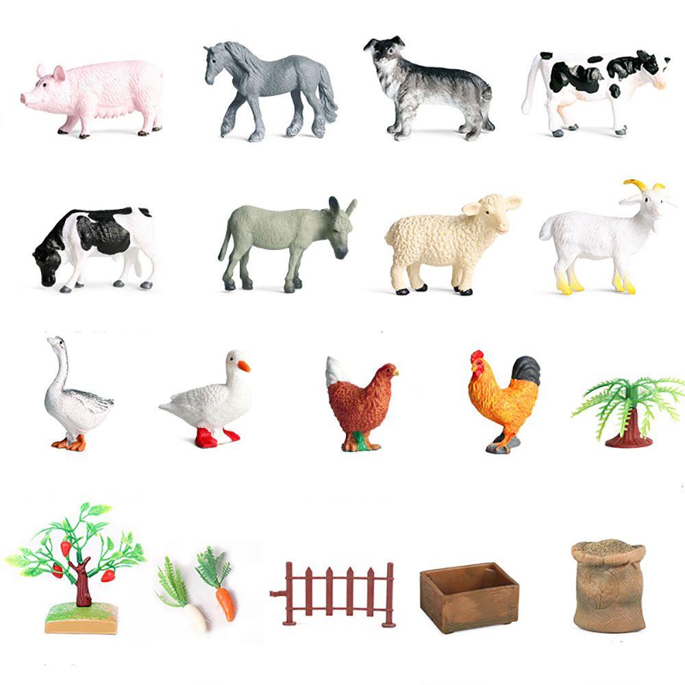 Bộ 37 Món Đồ Chơi Hình Động Vật Nông Trại Cho Bé