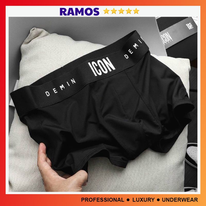 Quần lót nam boxer ICON DENIM thun lạnh - sịp đùi nam cotton co giãn 4 chiều cao cấp | Ramos Store