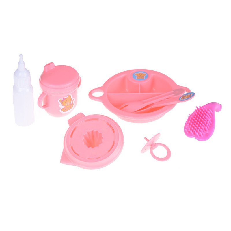 Set 8 Dụng Cụ Ăn Uống 43cm Dành Cho Búp Bê Barbie Tiện Dụng