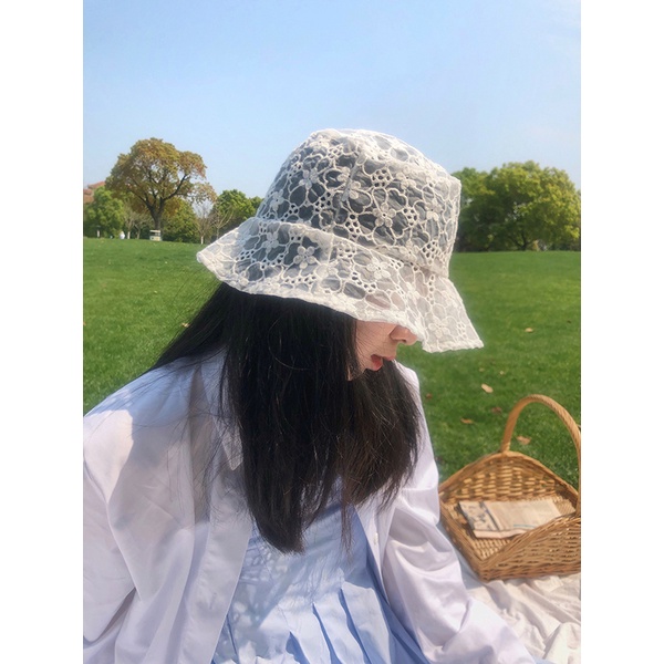 [SẴN]- Mũ nón bucket ren hoa phong cách Ulzzang (M71)