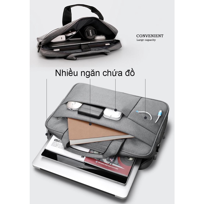 Cặp đeo chéo kiêm túi chống sốc laptop Taikesen