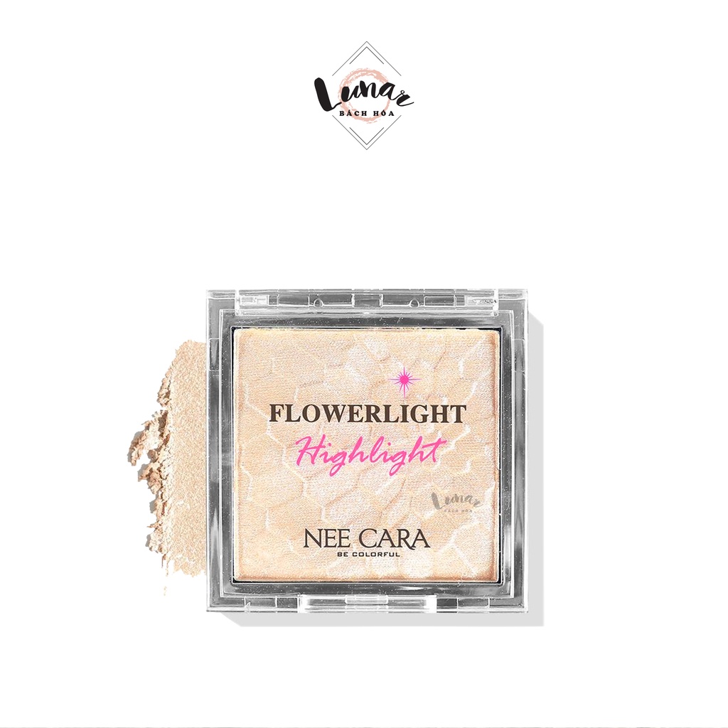 Phấn Bắt Sáng Có Nhũ Màu Trắng Nee Cara Flowerlight Highlight N321 No.01 Pure Nude