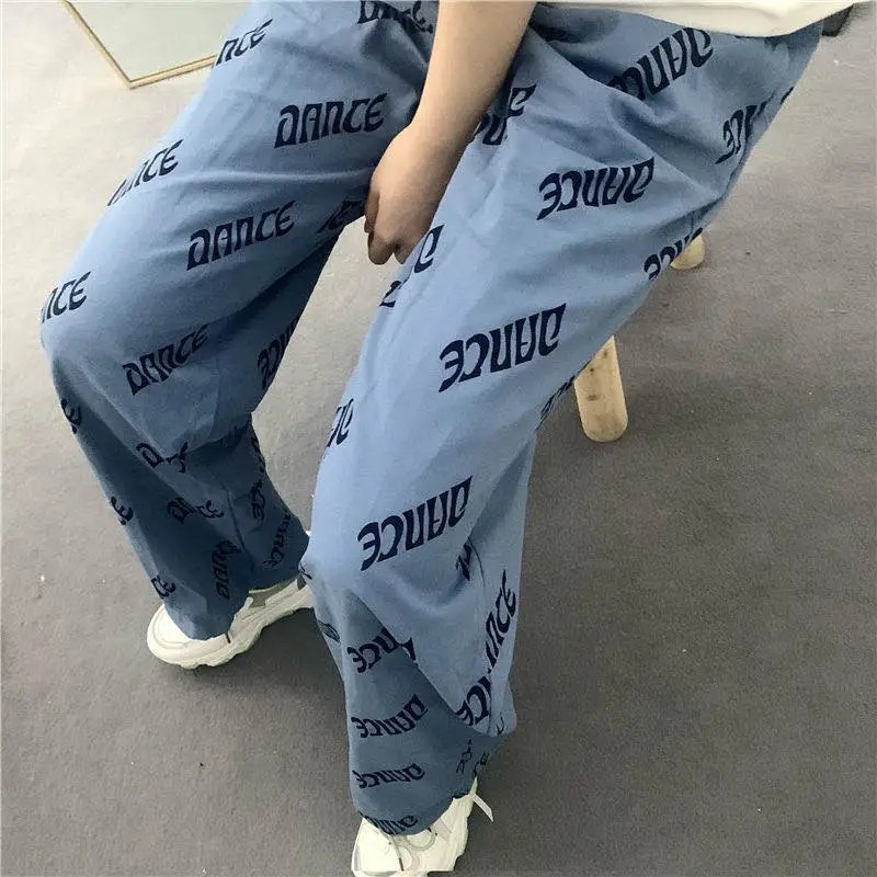 [Code CBS1403B 10% refund up to 30K single coin 200K] Women's Wide-Length Long Pants Fashion Printed