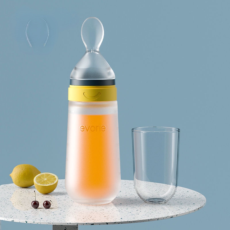 bình sữa cho bé sơ sinhMuỗng Ăn Dặm Bằng Silicone Mềm Kèm Muỗng Dành Cho Trẻ Sơ Sinh