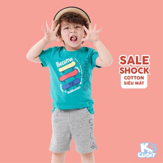 Bộ Quần Áo Cotton Cộc Tay Bé Trai (1-6 Tuổi) K's Closet B337NIS TM