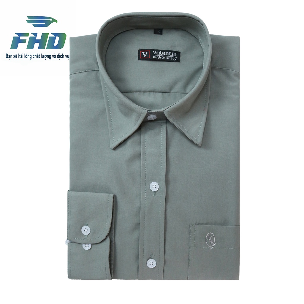 Áo Sơ Mi Nam Trơn Dài Tay Đóng Hộp Vải Cotton Mềm Mịn Màu Sắc Đa Dạng FHDA006
