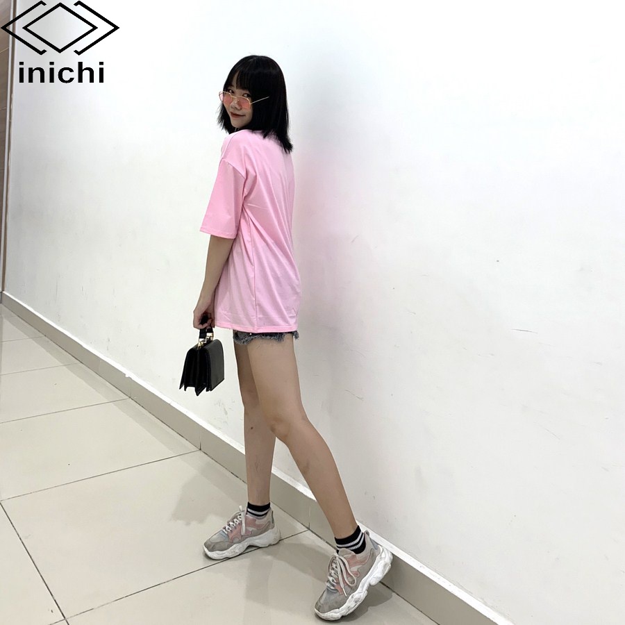 Áo thun tay lỡ INICHI A635 form rộng oversize nam nữ áo phông unisex