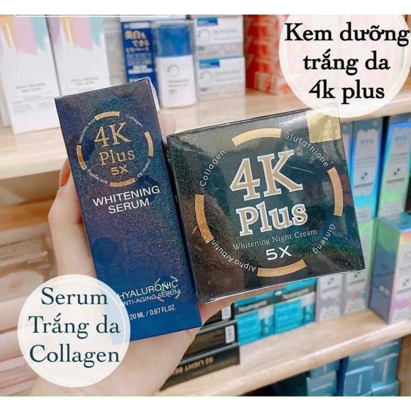 Kem dưỡng trắng da mặt 4k Plus Thái Lan giúp tăng độ đàn hôi, da căng mịn hộp 20g - CO102