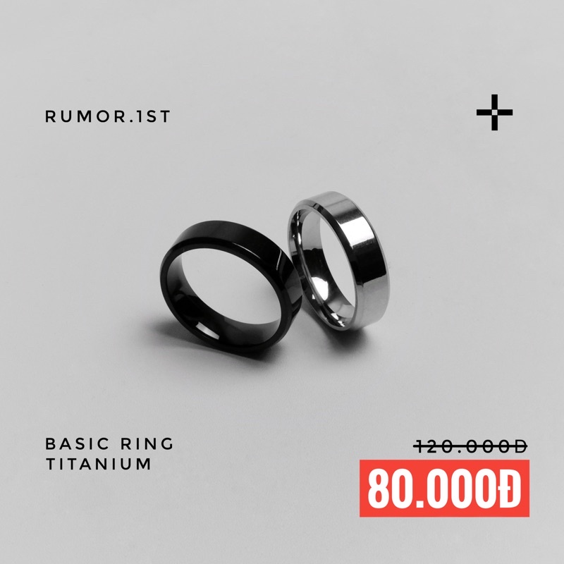 Nhẫn Basic titan 6mm