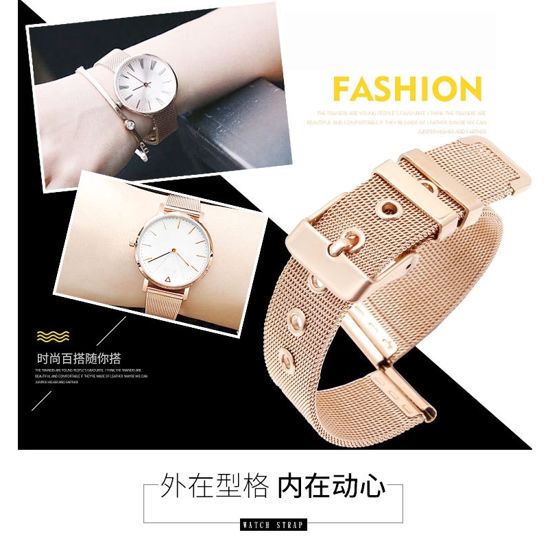 Ultra Thin Milanese Straps Wristwatch Bracelet Link Bands 304 Stainless Steel Mesh Wristband 18mm 20mm 22mm 24mm