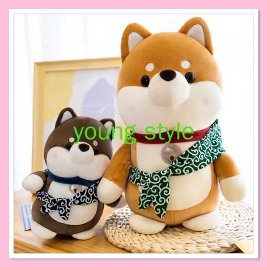 Gấu bông teddy bear chó Shiba Rời khỏi nhà, chó nhồi bông Shiba Inu lang thang phiêu bạc cực đáng yêu