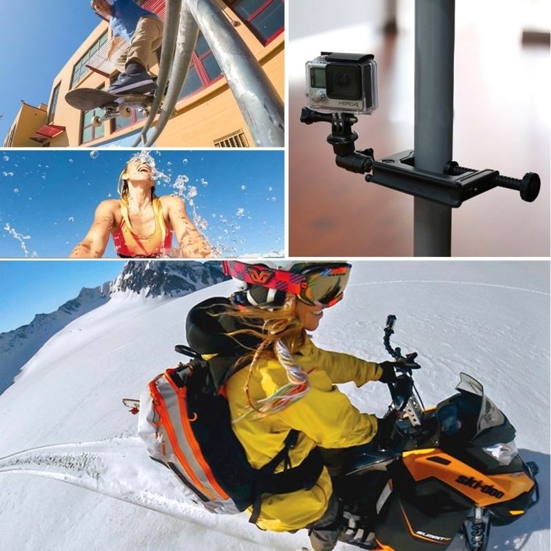 Mount GoPro Hero nhôm CNC gắn tripod chân máy ảnh PULUZ - ĐEN