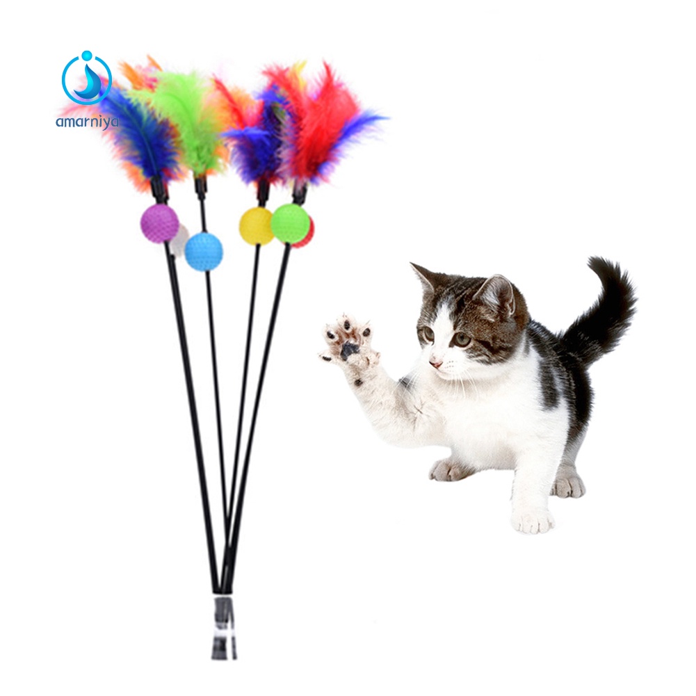 Đồ Chơi Que Gắn Lông Vũ Tương Tác Với Mèo Cưng