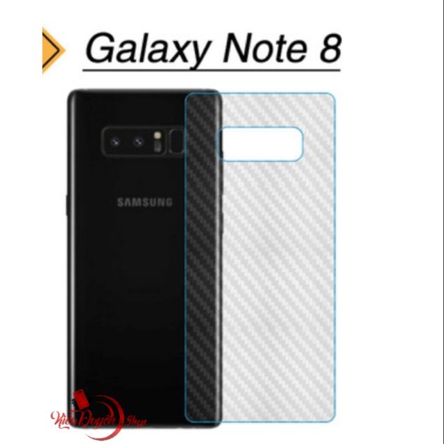 Dán lưng Carbon Samsung Galaxy Note FE,Note 8,S8,S8 Plus,S9,S9 Plus,A8 2018,A8+ 2018 (A8 Plus 2018)