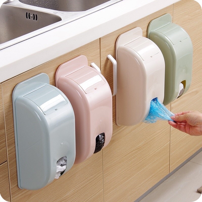 Hộp đựng túi nilong, túi đựng rác dán tường - Hộp rút túi nilong gắn tường tiện dụng - Tee &amp; Mee
