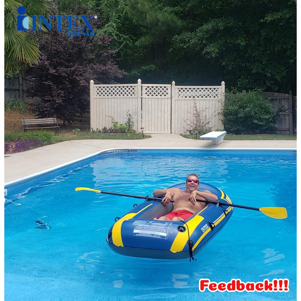 Thuyền bơm hơi INTEX Challenge chính hãng 2 người 68367, bảo hành 12 tháng