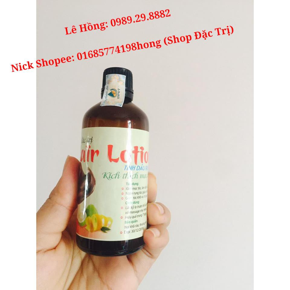 (Chính Hãng) Tinh dầu hoa và vỏ bưởi Kích thích mọc tóc Hair Lotion - 100ml - Ngăn rụng tóc hói đầu, Dưỡng mềm mượt | BigBuy360 - bigbuy360.vn