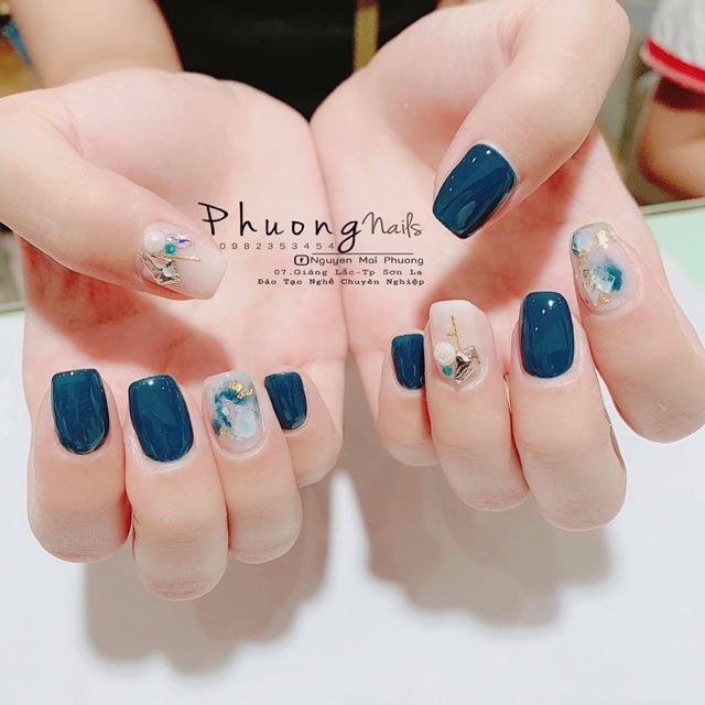 Sơn gel hot xanh cổ vịt - phụ kiện nail giá rẻ