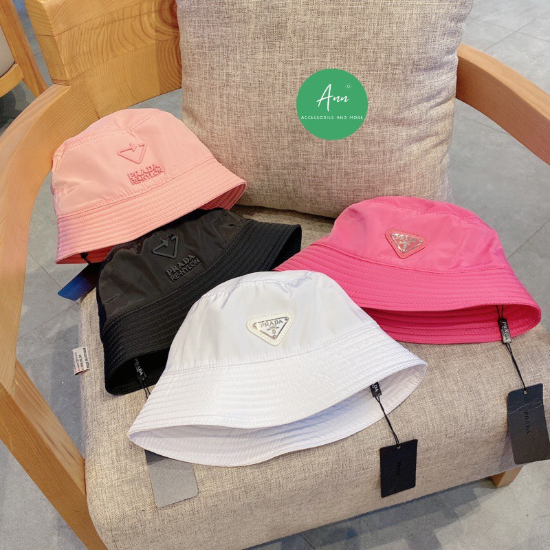 Mũ bucket gió Prada ❤️Freeship❤️ Mũ Prada cao cấp, chất liệu vải gió kháng nước, màu sắc trẻ trung, hàng loại 1 full tag