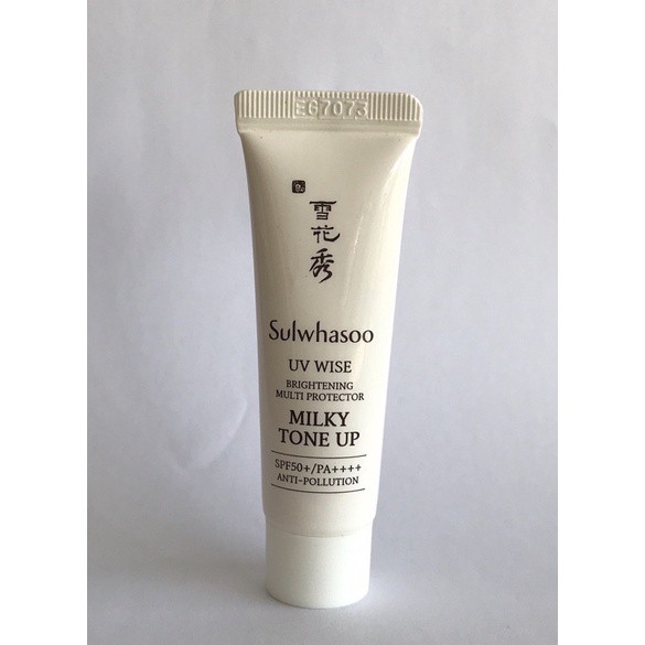 Kem chống nắng dưỡng trắng cao cấp Sulwhasoo Uv White Milky Tone Up - Lọ 10ml , nâng tông trắng hồng , cải thiện sắc da