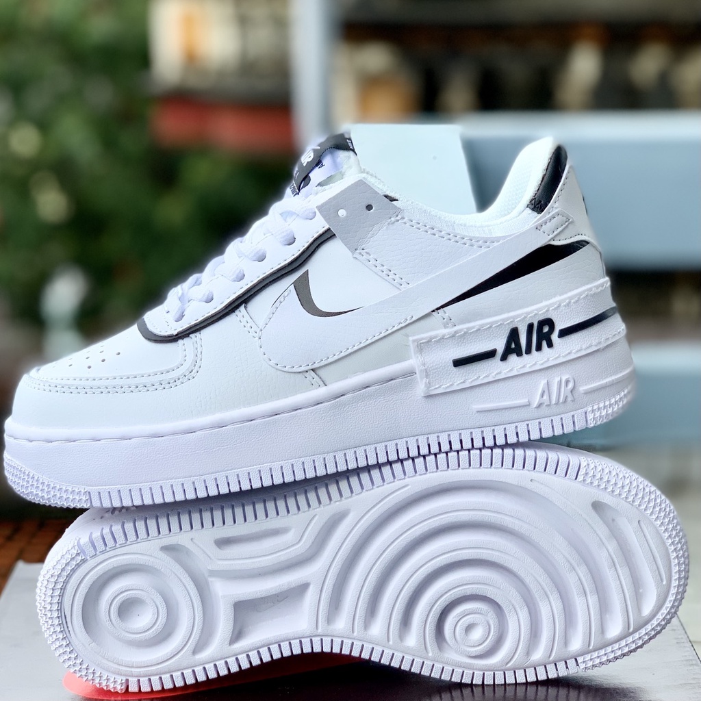Giày thể thao Sneaker nam nữ AF1 SHADOW Trắng đen (Free ship)(Hàng 1-1 Trung)(Tặng box bảo vệ)