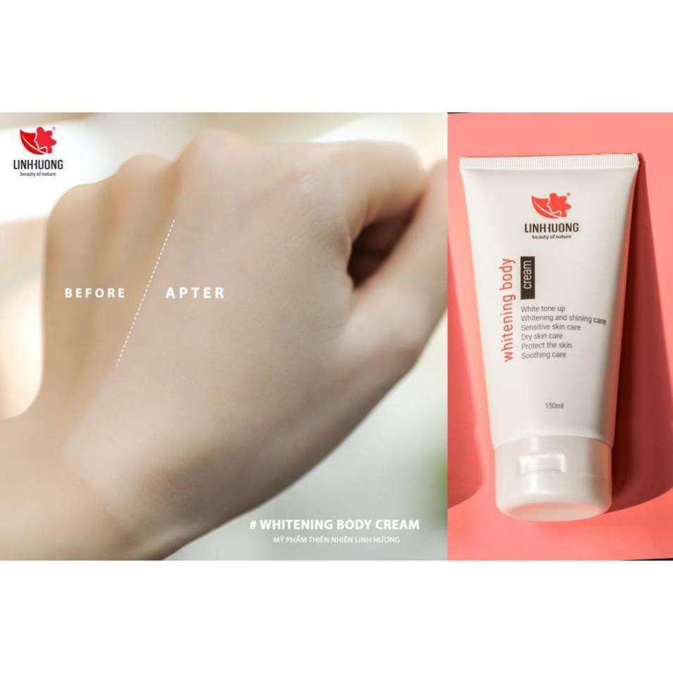 Kem Body Dưỡng Trắng Da An Toàn Hiệu Quả Whitening Body Cream Chính Hãng Linh Hương 150ml