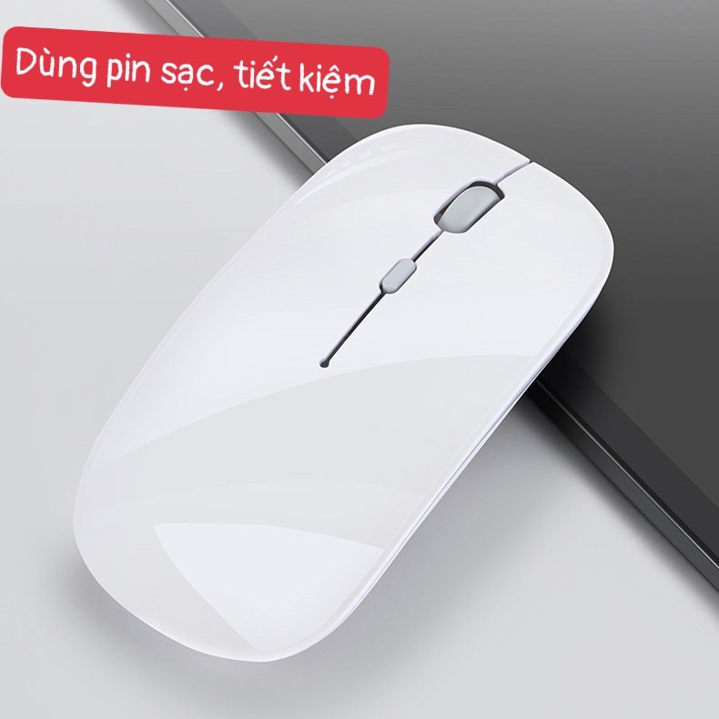 Chuột không dây pin sạc NP6 – chuột bluetooth cao cấp bấm siêu êm không cần thay pin