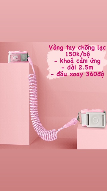 [HÀNG CÓ SẴN] Vòng Tay Chống Lạc Cảm Ứng 2.5m Xoay 360 độ An Toàn Cho Bé