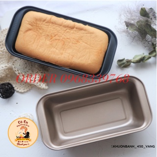 Khuôn bánh mì nướng hình chữ nhật chống dính vàng nhỏ đơn giản Khuôn bánh mì gia dụng Dụng cụ làm bánh