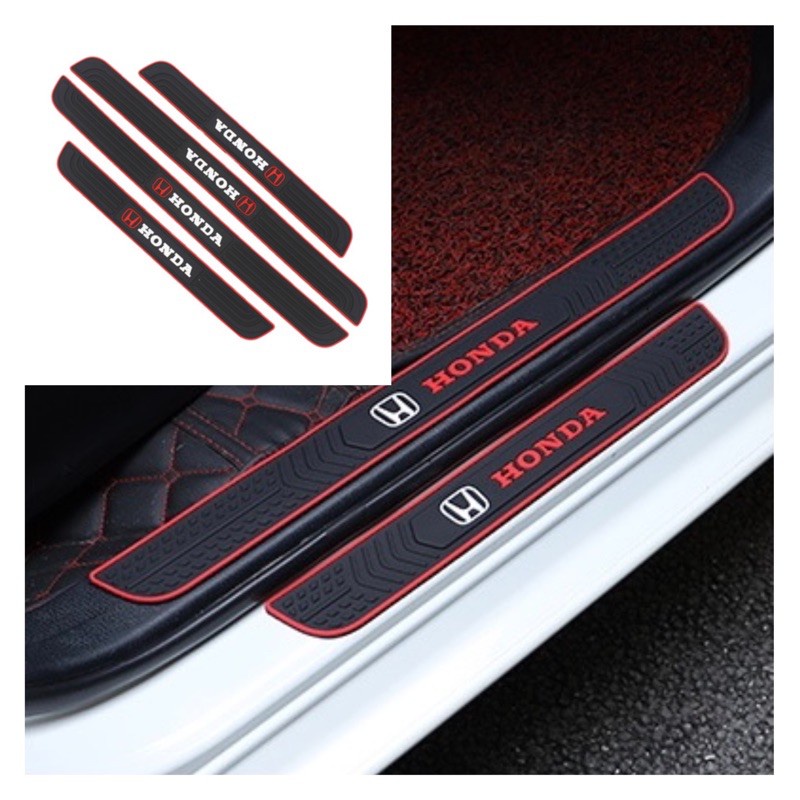 Bộ 4 Miếng Nẹp Bước Chân Bằng Cao Su Sport - Miếng Dán Chống Trầy Xước Bậc Cửa Lên Xuống Ô Tô