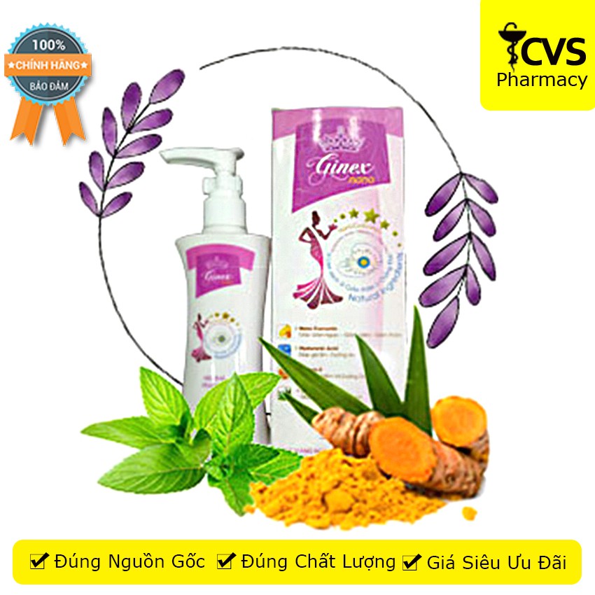 Gel Vệ Sinh Phụ Nữ Ginex Nano chai 100ml - giúp làm sạch vùng kín, cho phụ nữ &amp; cả nam giới - cvspharmacy