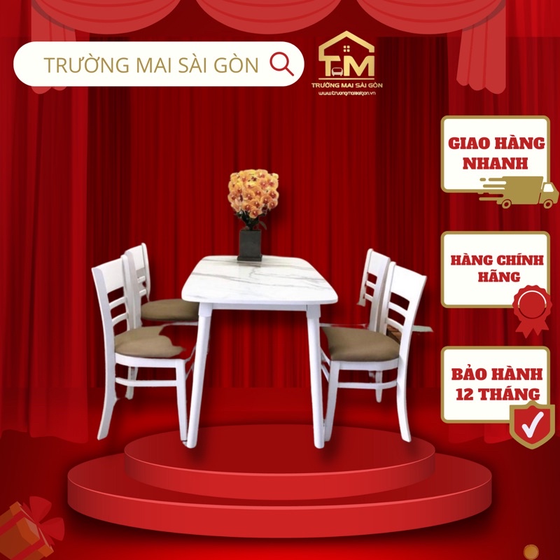 bàn ăn cabin thông minh gia đình giá rẻ gồm 4 đến 6 ghế ngồi chất gỗ chống ẩm cực tốt model hiện đại Trường Mai Sài Gòn