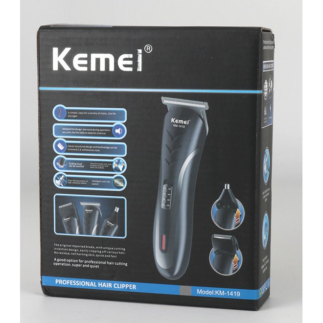 Kemei 3 in 1 Nen's Grooming Kit Rechargeable Father Gift KM-1419