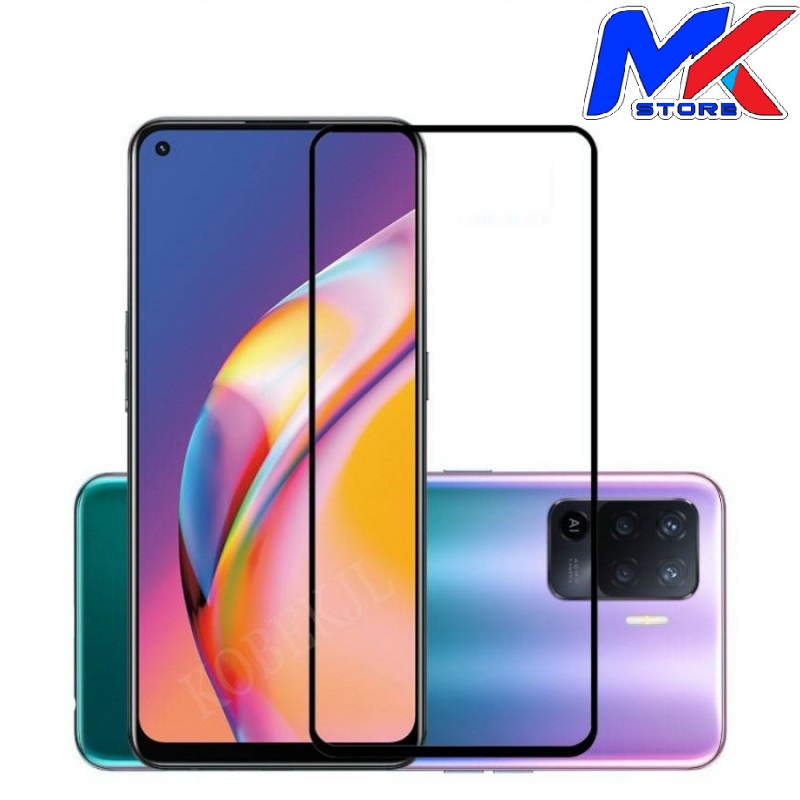 Kính cường lực bảo vệ màn hình ĐT Oppo A94 full màn hình full keo - tặng bộ giấy lau kính trị giá 10K
