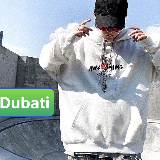 ÁO KHOÁC NỈ KÌ LÂN SÀNH ĐIỆU ÁO HOODIE CHẤT NỈ VẢI DÀY FROM RỘNG - DUBATI FASHION
