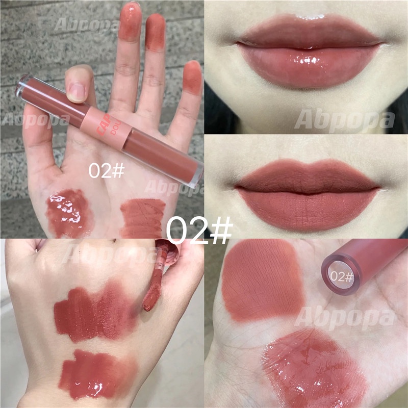 [Hàng mới về] Set 1/3 son kem lì ABPOPA tông nude 3D chống thấm nước 2 trong 1 thời trang | WebRaoVat - webraovat.net.vn