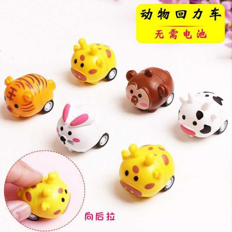Đồ chơi con vật mini xe chạy dây cót dễ thương, mô hình xe ô tô nhỏ cho bé Doli Kids