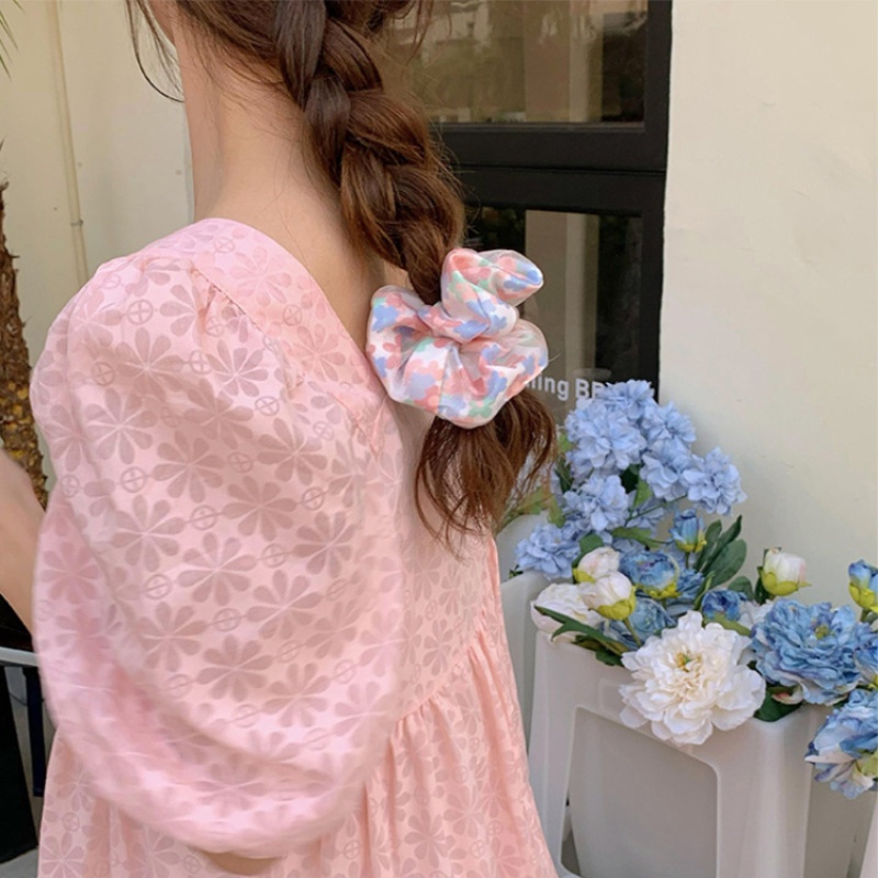 Dây Cột Tóc Ren Hoa Phong Cách Hàn Quốc Thời Trang Xinh Xắn Cho Nữ