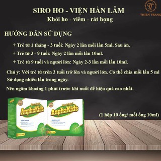 Siro ho bổ phế - VIỆN HÀN LÂM KHCNVN